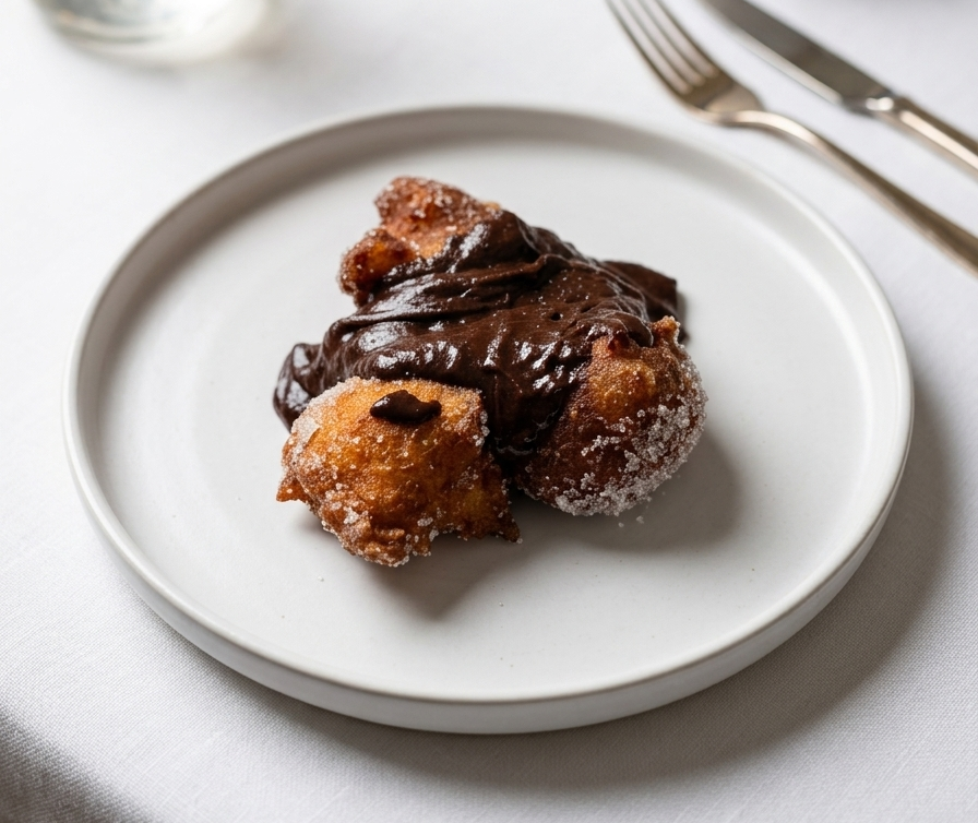 Bunyols amb xocolata