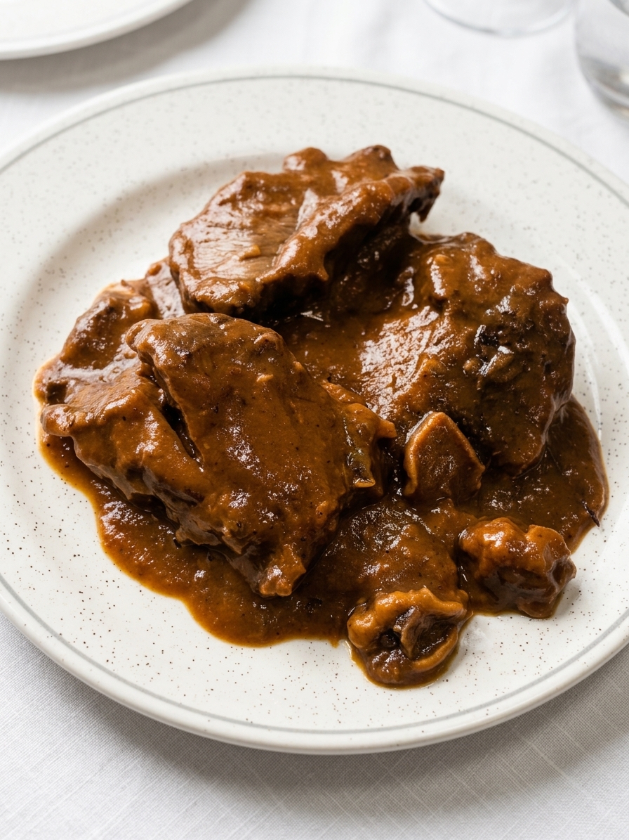 Galtes de vedella amb bolets