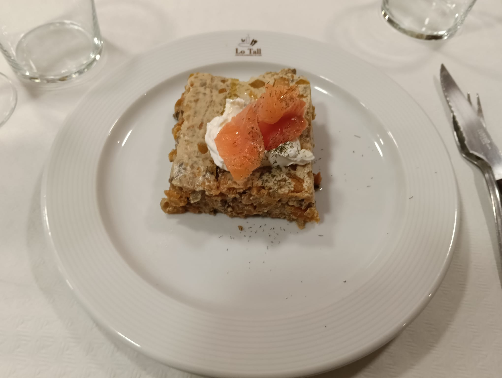 Pastís de carbassa i gambes