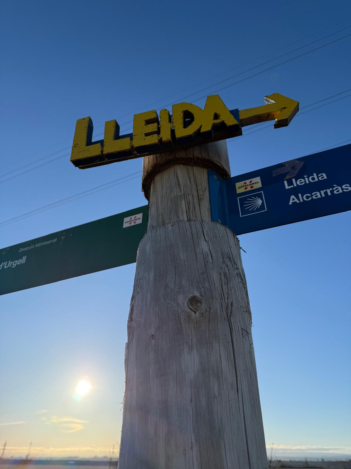 Indicació cap a Lleida